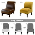 Armless Chair Slipcover Stretch, Velvet Spandex Slipper Chair Covers