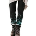 thumbnail image 3 of lcziwo on Sale Clearance, Womens Leggings 2025 New Years Eve Party Gifts Trendy Sparkly Glitter Sequin Printed Tights Soft Comfy Stretch High Waist Workout Yoga Pants Blue S, 3 of 7