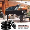 thumbnail image 5 of Set of 4 Piano Coasters, Wooden Piano Foot Pads, Floor Protectors with Foam Shock Absorbers for Upright Pianos, 5 of 5