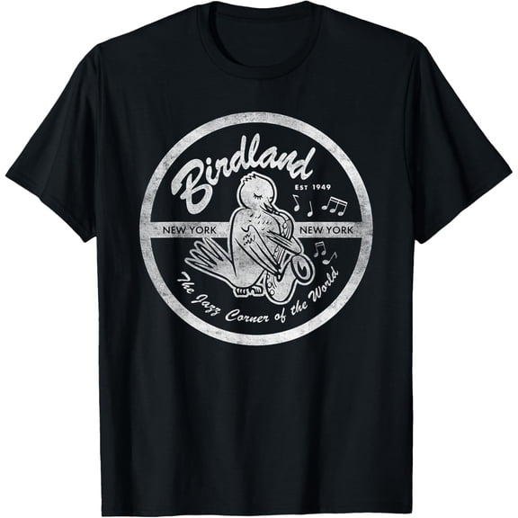 Vintage Jazz Club T-Shirt men and women can wear, black, white, gifts