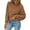 Camel, variant on Women Casual Oversized Cable Knit Long Sleeve Pullover Sweater Deep Orange L
