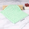 thumbnail image 3 of 10PCS Baby Muslin Burp Cloths Cotton Hand Washcloths 6 Layers Extra Absorbent Soft Towel Gauze Kindergarten Facecloth-Green, 3 of 7