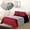 Black/Gray/Burgundy, variant on All American Collection Tri-Color Reversible Full/Queen Oversized Bedspread and Pillow Sham Set | Mix and Match for New Looks!