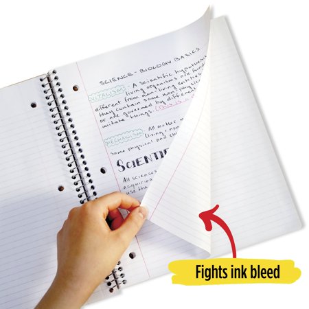 Five Star Wirebound Notebook, 1 Subject, Wide Ruled, Fire Red (930010CK1-WMT-MOD)
