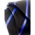 thumbnail image 3 of Scott Allan Collection Black & Blue Tie | Standard Size 3.3" Adult Pin Stripe Necktie Black Tie's, 3 of 7