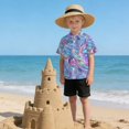 thumbnail image 6 of Dailycode Small Short Sleeve Button Down Shirts Iridescent Liquid Marble Casual Shirt 3-10 Years, 6 of 9