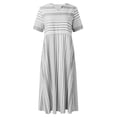 thumbnail image 5 of B91xZ Robes Printemps Été pour Femmes Décontractées Simples T-Shirt Robe Ample, Gris TTG, 5 of 5