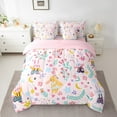 thumbnail image 2 of Erosebridal Cartoon Rabbit Bedding Sets Full Size 7 Pieces, Animal Bunnies Bed in a Bag, Reversible, 2 of 5