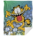 thumbnail image 2 of Garfield Blanket, 50"x60", Goofy Face Silky Touch Sherpa Back Super Soft Throw, 2 of 5