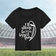 thumbnail image 2 of Gibobby Blusas Elegantes al fútbol americano, deportes, amantes del Rugby, regalo de verano para niños, personaje, fútbol, Rugby, impresión de letras, camiseta de manga corta （Negro， 9-10 Años), 2 of 3