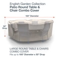 thumbnail image 4 of Budge Large Tan Tweed Patio Round Table/Chairs Cover, English Garden, 4 of 8