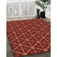 thumbnail image 3 of Ahgly Company Machine Washable Indoor Round Transitional Grapefruit Red Area Rugs, 4' Round, 3 of 7