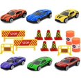 thumbnail image 2 of Click N' Play Camión transportador de juguete para niños y niñas Camión transportador de 15 piezas con autos Señales de tránsito y más Incluye 28 ranuras para autos - Gran regalo para niños pequeños y, 2 of 5