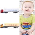 thumbnail image 2 of 1 43 Alloy Vehicle Model Simulation Container Truck Model Kids Toy(Red), 2 of 3