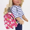 thumbnail image 2 of Sophia's Flower Print Backpack for 18" Dolls, Hot Pink, 2 of 4