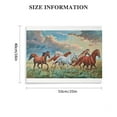 thumbnail image 3 of Acheng Horse Wall Art Pictures Animal Canvas Prints Eight Running Horses Paintings Posters Horses Artwork for Wall Office Decor Living Room Home Decorations Framed 20x16in, 3 of 6