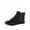 Black, variant on Sparkle-25 Women's Glitter Metallic Lace Up High Top Flat Fashion Sneaker Shoes