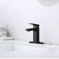 thumbnail image 5 of IVV Single Handle Bathroom Sink Faucet, Matte Black Single Hole Basin Vanity Faucet, RV Bathroom Faucet with Two 9/16" Hoses Suitable for 1 Hole or 3 Holes, 5 of 7
