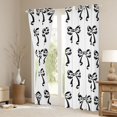 thumbnail image 3 of Homewish Cartoon Bowknot Ribbon Black Out Curtains,Cute Bowtie Bow Curtains Pack of 2 (42x63 Each),White Black Bedroom Curtains For Kids,Breathable Home Decor, 3 of 6