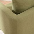 thumbnail image 3 of Accent Chair,Fabric Armchair Club Chair Single Chair Upholstered Arm Chair with Solid Wood Legs for Living Room/Bedroom,Olive Green, 3 of 7