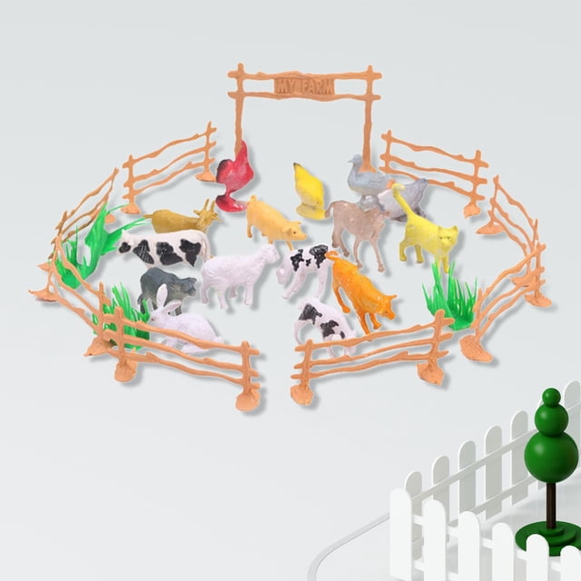 Figuras de Animales de Simulación Hugo 15 Unids Figuras de granja
