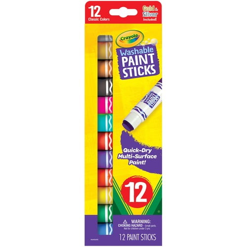 Crayola Project QuickDry Paint Sticks 1 Pack Multicolor Bundle
