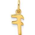 thumbnail image 3 of Ss/Gold Plated Sterling Silver Gold-Tone Polished Letter F Initial Charm (Width 5.72) (Length 15.27) - Jbsp, 3 of 5
