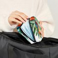 thumbnail image 5 of Sanitary Napkin Storage Bag for Girls Women, Portable First Period Pads Bag Tampons Holder Girls Travel Makeup Bag, Large Capacity Watercolor Monstera Jungle Parrot, 5 of 6