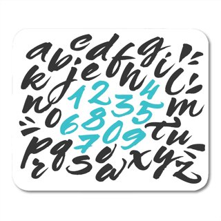 SIDONKU Fonts Handwritten 3D ABC Letters Numbers and Symbols Handcrafted  Script Alphabet Calligraphy and Named Mousepad Mouse Pad Mouse Mat 9x10  inch 