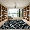 thumbnail image 2 of ODIKA 5'x7' Machine Washable Non-Slip Area Rug, Geometric Grey High Traffic Rug, Grey, 1247499, 2 of 7