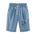thumbnail image 1 of Birdeem Shorts Imprimés pour Femmes Taille Élastique pour Décontracté avec Poches, 1 of 12