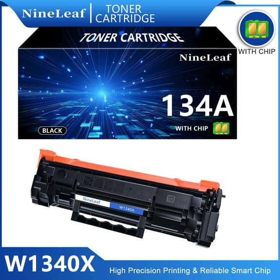 NineLeaf 134A Compatible Toner Cartridge Replacement for HP W1340A 134A Black Toner Cartridge use for Laser Jet M209dw MFP M234dw M234sdw M234sdn Printer (1 Pack,1100 Pages,with chip)