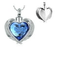 thumbnail image 2 of Cremation Jewelry for Ashes Pendant - Crystal Heart Urn Necklace with Mini Keepsake Urn Memorial Ash Jewelry, 2 of 7