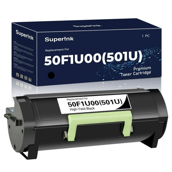 Compatible 501U Lexmark Black Toner Cartridge (50F1U00) by Superink