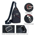 thumbnail image 6 of SLYNSHome Crossbody Bag for Men Waterproof Lightweight Chest Shoulder Backpack Multi-Pocket Travel Sports Outdoor Bag with Headphone Port - Blue, 6 of 7