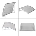 thumbnail image 6 of Cfowner 32" x 40" Patio Door Window Awning Outdoor Canopy Cover UV Rain Snow Protection One-Piece Polycarbonate Hollow Sheet, 6 of 7