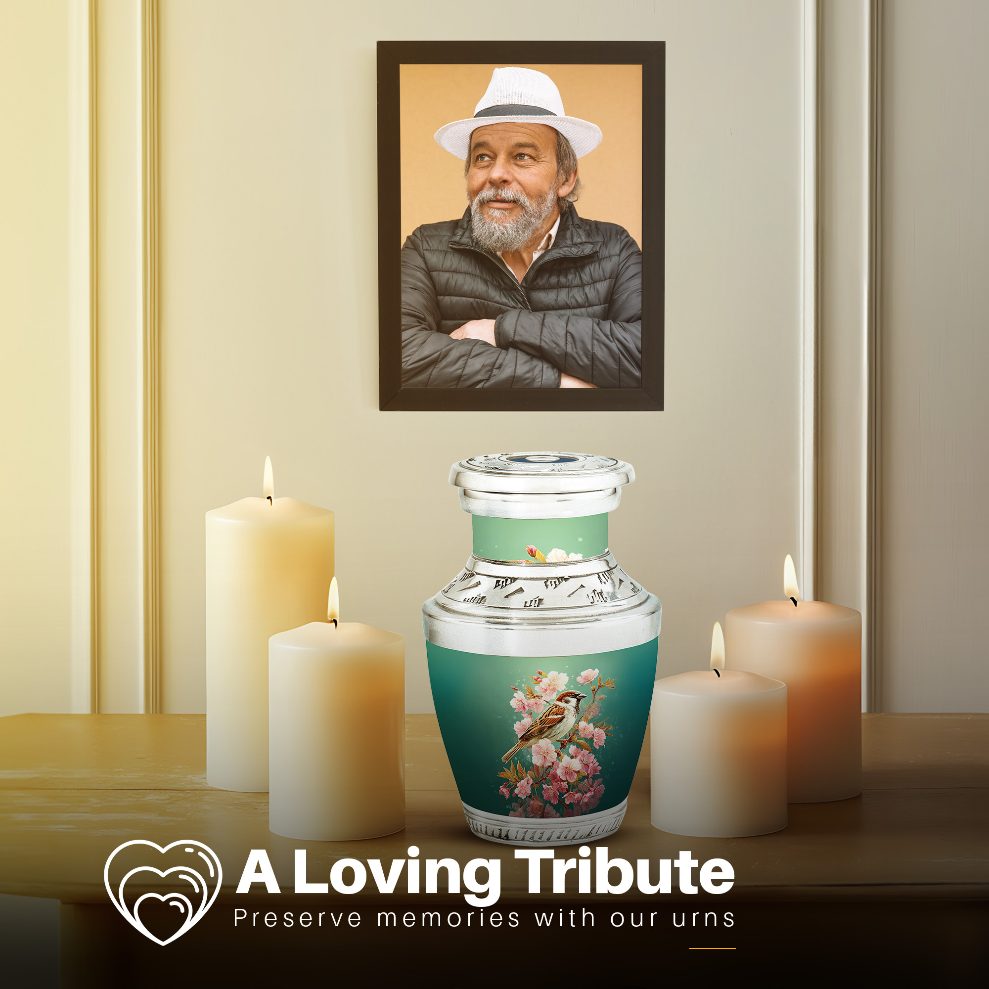 Yatskia Sparrow Small Urns for Human Ashes Keepsake, Little Funeral Burial Urn for Ashes Adult Male, Mini Memorial Urn for Adult Ash, (Tasty Pack of 1, 3 Inch)