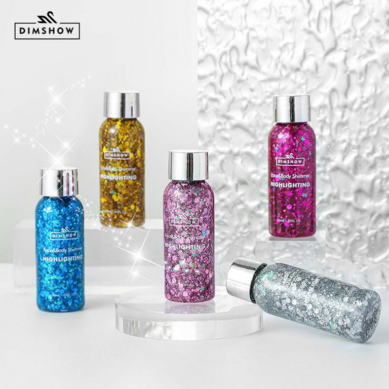 LANGMANNI Holographic Body Glitter Gel for Body, Face, Hair and