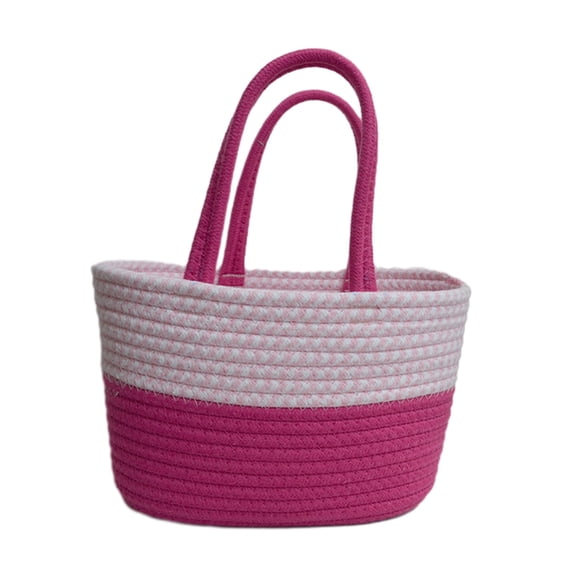 Specollect 1Pcs Rope Basket Woven Storage Baskets Cute Dog Toy Basket Cotton Baskets Baby Nursery Hamper Shelf Decorative Bin for Keys Gift