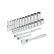 Milwaukee 1/4 Drive Metric Ratchet Socket Mechanics Tool Set (28-Pc) 48-22-9504