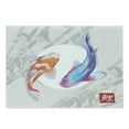 thumbnail image 1 of Koi Fish Cutting Board, Watercolor Style Japanese Animals Couple Design Grunge Brushstrokes Based Paint, Decorative Tempered Glass Cutting and Serving Board, Large Size, Blue Orange, by Ambesonne, 1 of 1