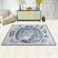 thumbnail image 2 of Dreamtimes White Deer Snowflake Non-Slip Area Rug 36"x24", Winter Forest Floor Carpet Comfort Floor Mats Decor for Indoor Front Porch,Living Room, Bedroom,Kitchen, 2 of 7