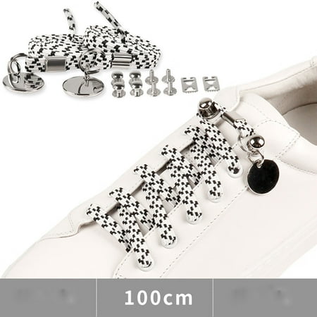 

MIARHB One Pair Lazy No Tie ShoeLaces Quick Sneaker Shoes Laces Flat Sports Casual Colo