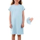 thumbnail image 2 of Vestido de Primavera de Niña Vestidos Sueltos Casuales con Bolsillos para 5-14 Años Vestido de Verano de Manga Corta Estirable Suave Y Cómodo para las Vacaciones Escolares, 2 of 9