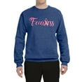 thumbnail image 2 of Wild Bobby, Fearless Pink Ribbon Support Warrior Women, Breast Cancer Awareness, Unisex Crewneck Graphic Sweatshirt, Vintage Heather Blue, 3X-Large, 2 of 5