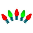 thumbnail image 3 of Vickerman 25 Green Ceramic C7 LED Light on Green Wire, 16' Christmas Single Mold Light Strand, 3 of 7