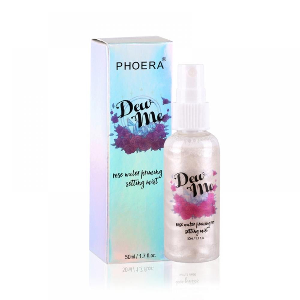 Rose Water Deep Moisturizing Pearlescent Facial Spray for Dry Sensitive Skin 50ml Priming Setting Mist Highlighter Makeup Setter