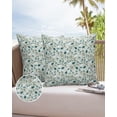 thumbnail image 6 of Pack of 2 Outdoor Pillow Covers, White Flowers Green Background Waterproof Square Throw Pillowcase Cushion Decorative Pillow Covers for Couch Patio Tent, 16x16 in, 6 of 6