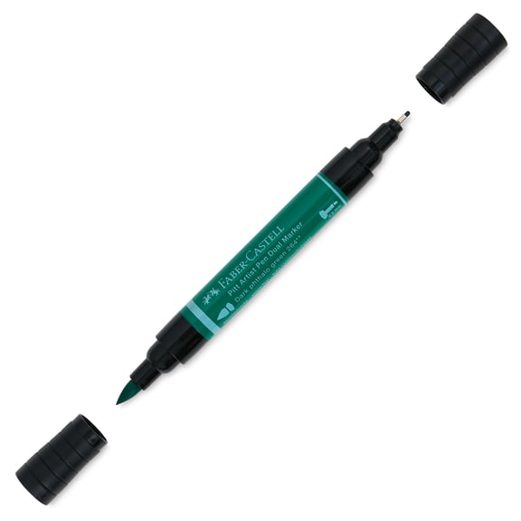Faber-Castell Pitt Artist Pen Dual Tip Marker - Dark Phthalo Green 164