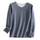 thumbnail image 2 of Ropa interior térmica para hombre, blusa informal de moda, cómoda, de manga larga, lisa, con cuello en V, pijama, ropa interior térmica, blusa de poliéster para hombre, 2 of 3